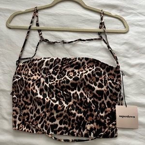 Superdown Gabie Top in Leopard. Brand new with tags and never been worn!